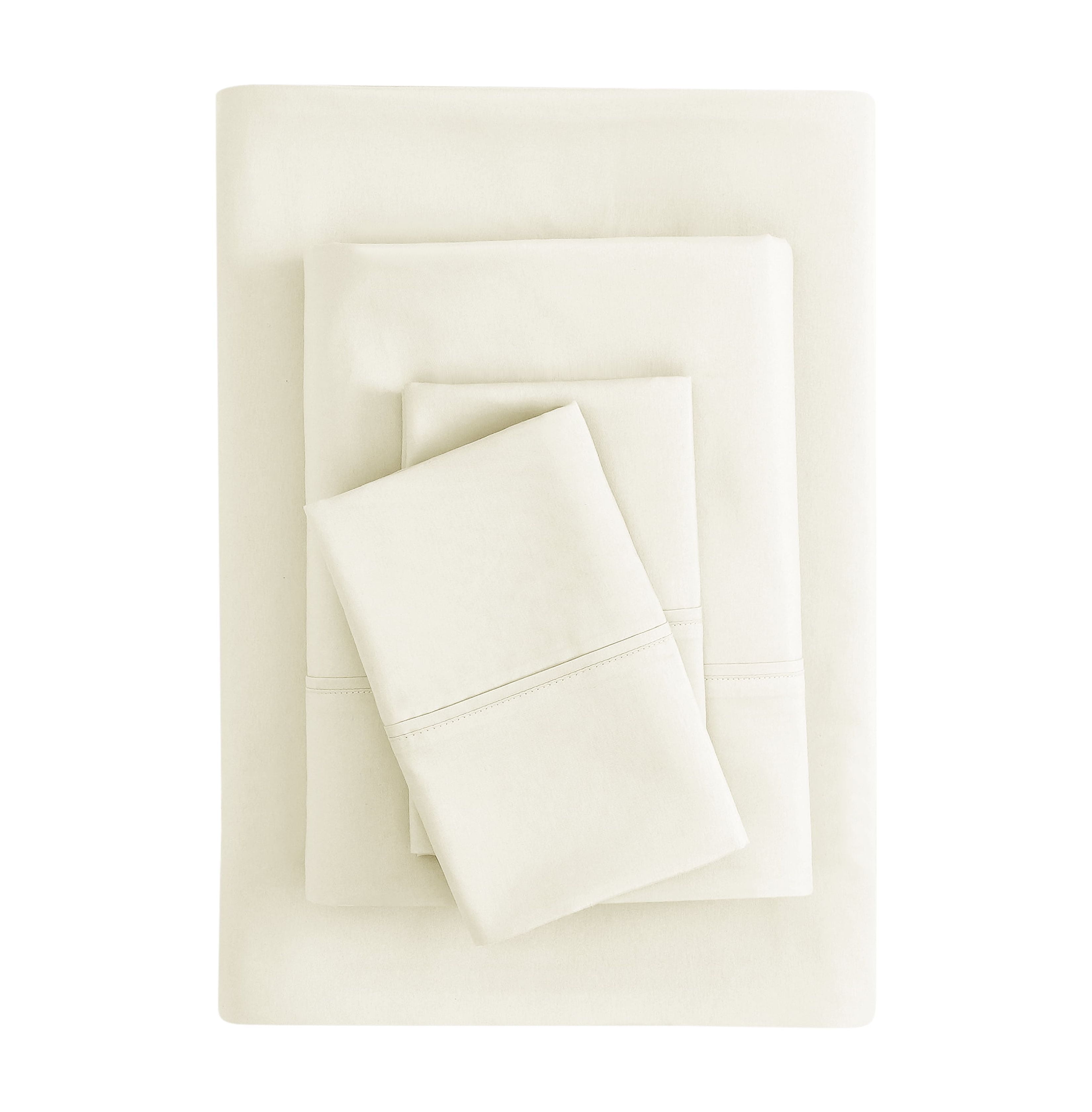 Mainstays Super Soft Brushed Microfiber Bed Sheet Set, Soft Ivory, Queen, 4 Piece
