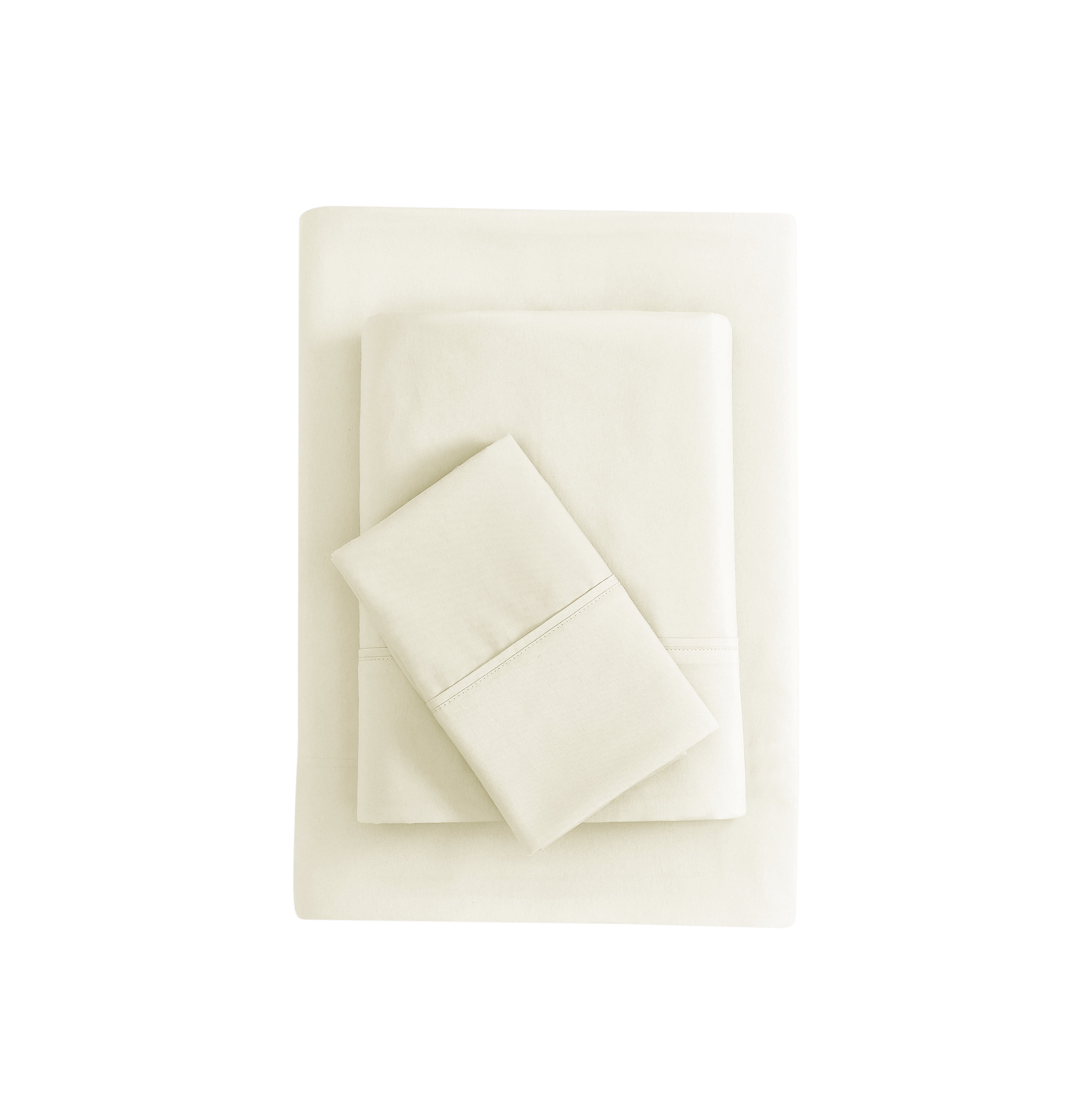 Mainstays Super Soft Brushed Microfiber Bed Sheet Set, Soft Ivory, Twin-XL, 3 Piece