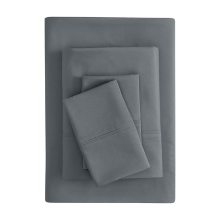 Mainstays Super Soft Brushed Microfiber Bed Sheet Set, Soothing Gray, Full, 4 Piece