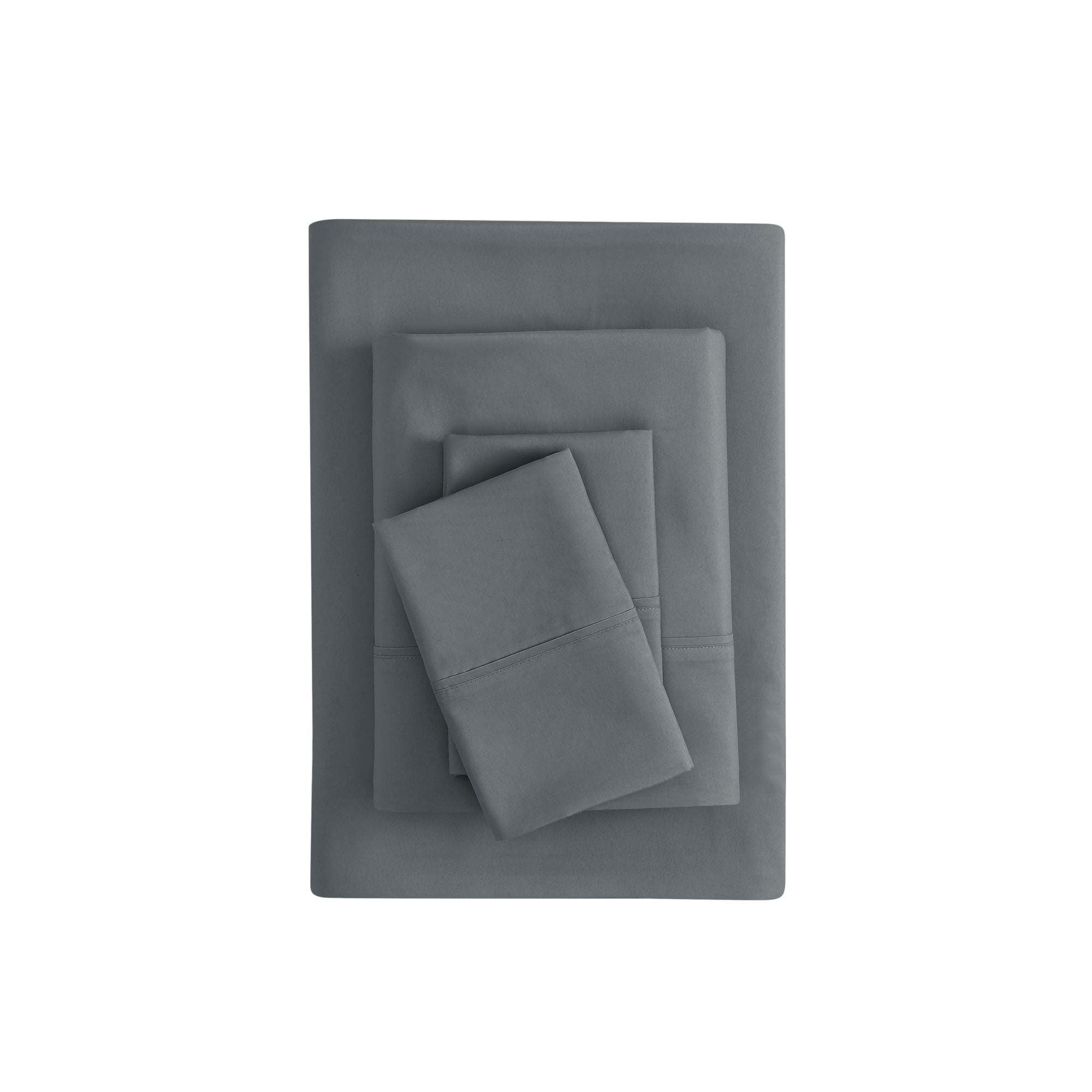 Mainstays Super Soft Brushed Microfiber Bed Sheet Set, Soothing Gray, Queen, 4 Piece