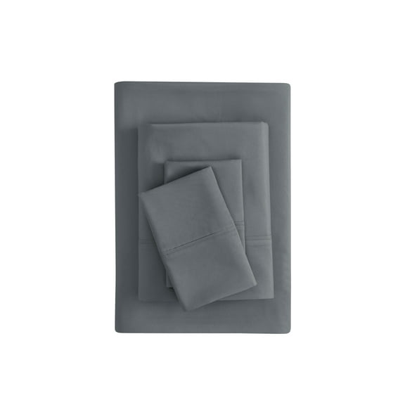 Mainstays Super Soft Brushed Microfiber Bed Sheet Set, Soothing Gray, Queen, 4 Piece