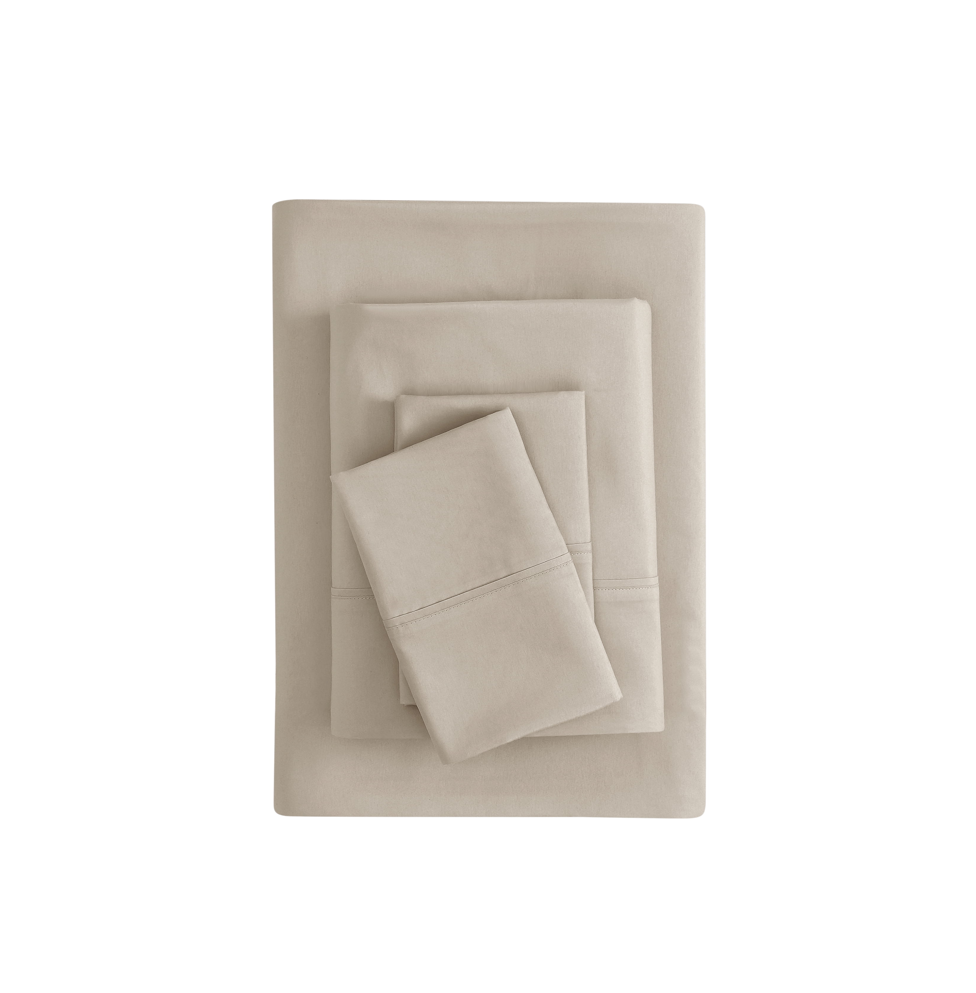 Mainstays Super Soft Brushed Microfiber Bed Sheet Set, Washed Tan, Full, 4 Piece