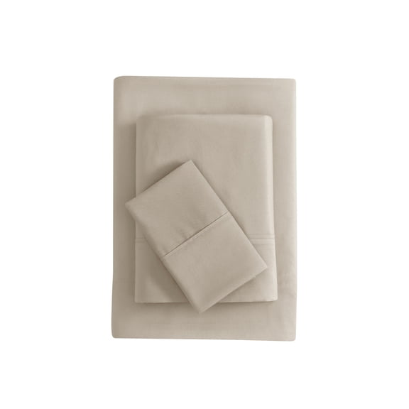 Mainstays Super Soft Brushed Microfiber Bed Sheet Set, Washed Tan, Twin-XL, 3 Piece