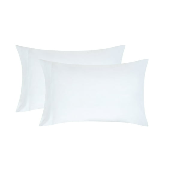 Mainstays Super Soft Brushed Microfiber Pillowcase Set, Arctic White, King, 2 Piece