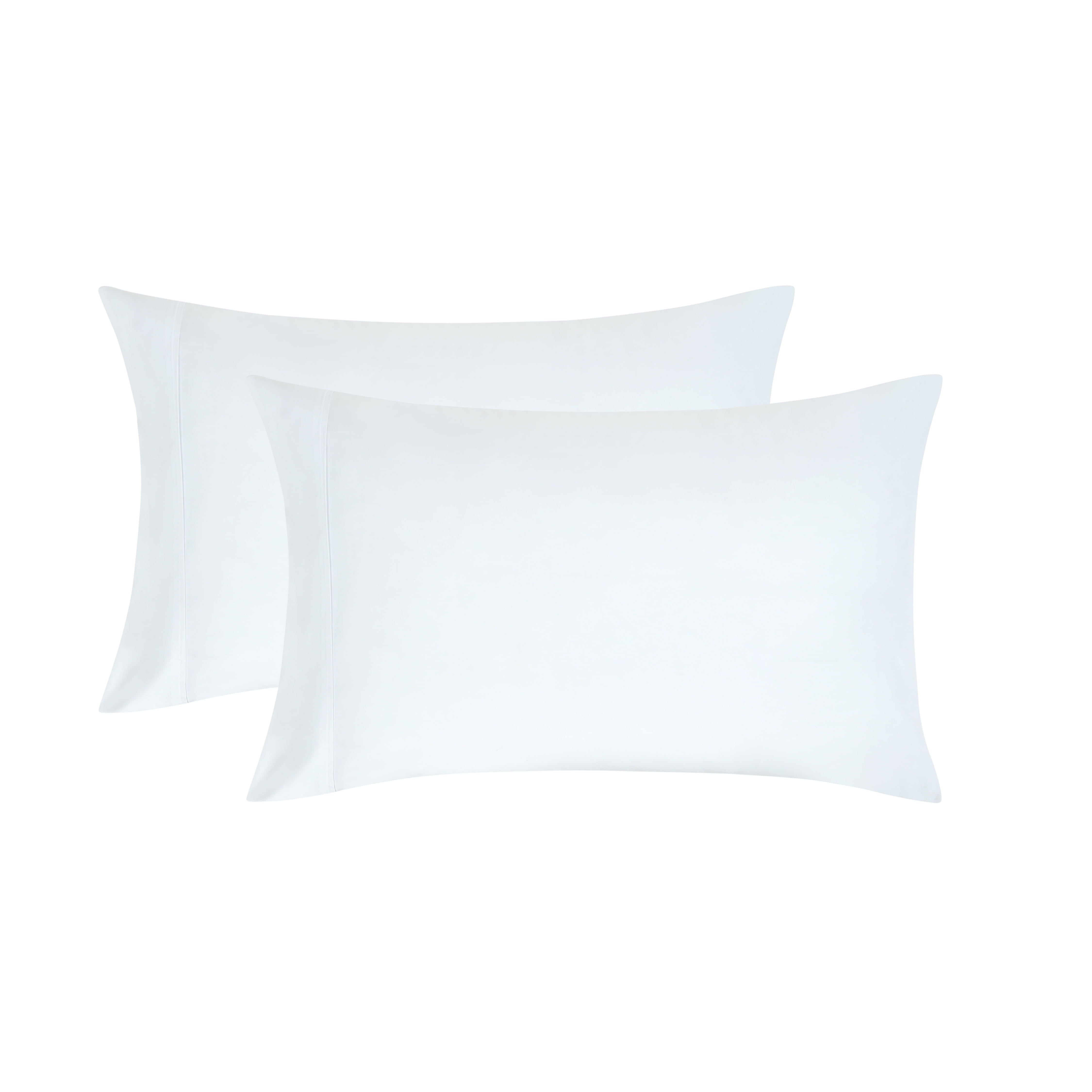 Mainstays Super Soft Brushed Microfiber Pillowcase Set, Arctic White, Standard/Queen, 2 Piece