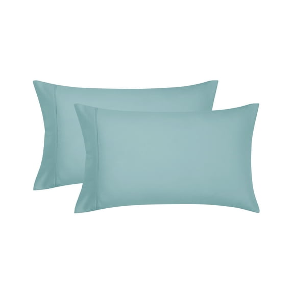 Mainstays Super Soft Brushed Microfiber Pillowcase Set, Blue Cameo, Standard/Queen, 2 Piece