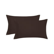 Mainstays Super Soft Brushed Microfiber Pillowcase Set, Caffeine Brown, Standard/Queen, 2 Piece