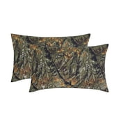 Mainstays Super Soft Brushed Microfiber Pillowcase Set, Camo, Standard/Queen, 2 Piece