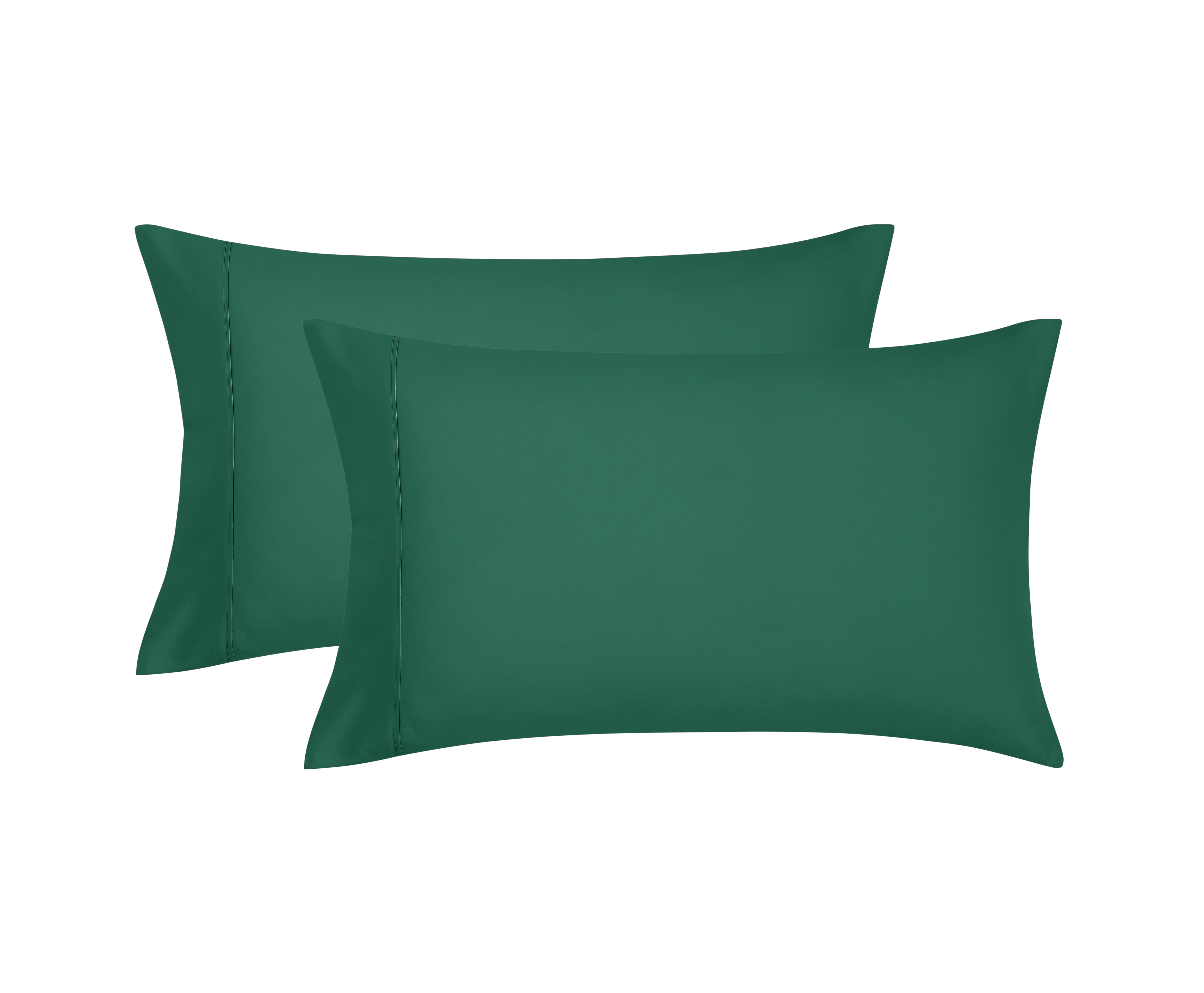 Mainstays Super Soft Brushed Microfiber Pillowcase Set, Dark Green, Standard/Queen, 2 Piece