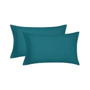 Mainstays Super Soft Brushed Microfiber Pillowcase Set, Dark Teal, Standard/Queen, 2 Piece