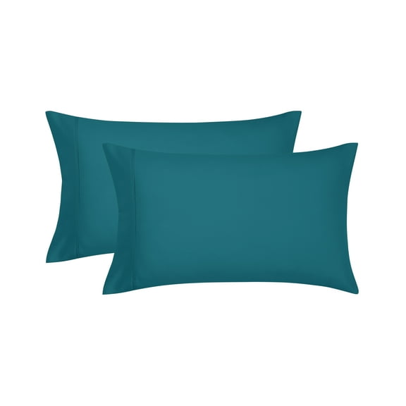 Mainstays Super Soft Brushed Microfiber Pillowcase Set, Dark Teal, Standard/Queen, 2 Piece