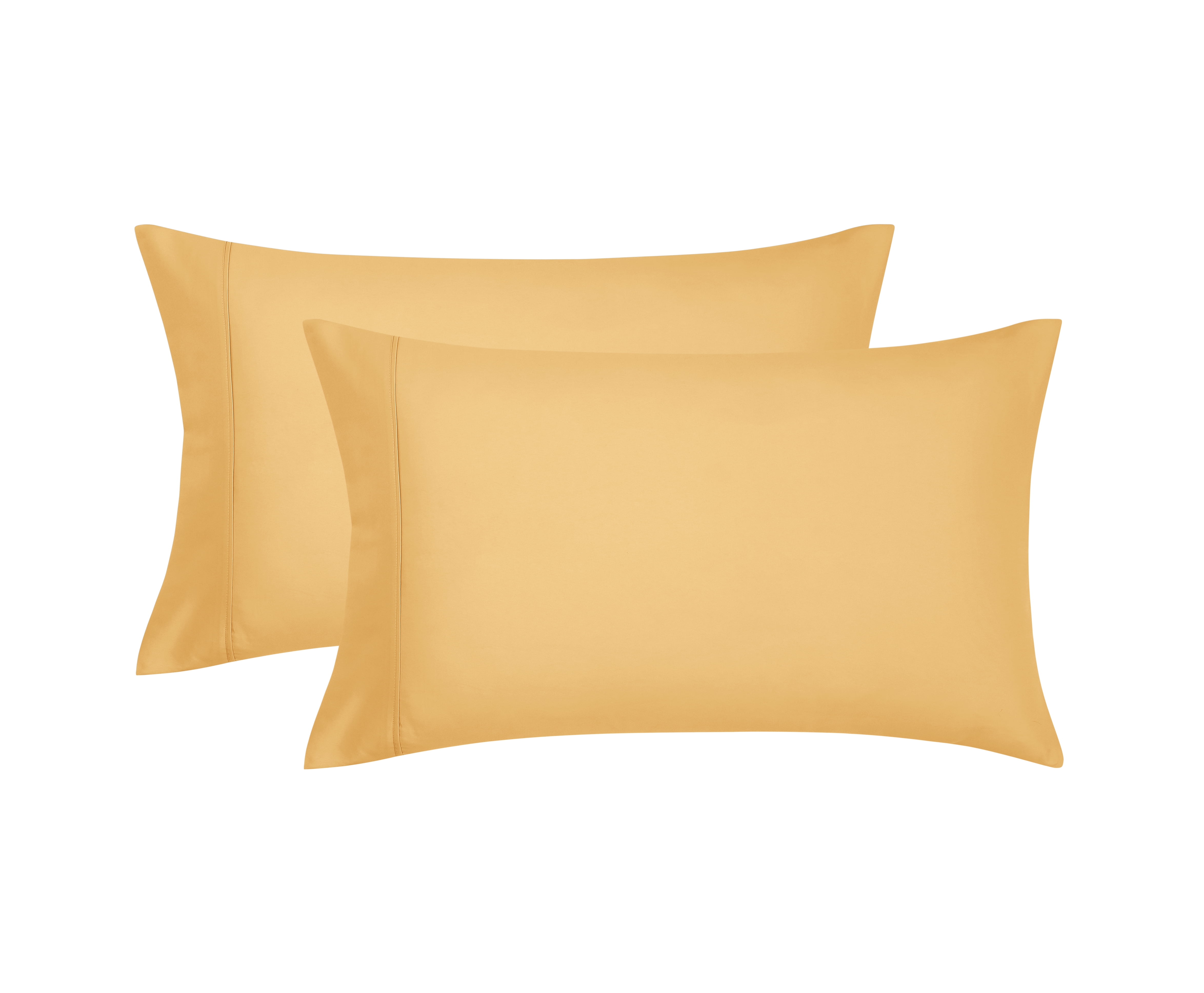 Mainstays Super Soft Brushed Microfiber Pillowcase Set, Golden Mustard, Standard/Queen, 2 Piece