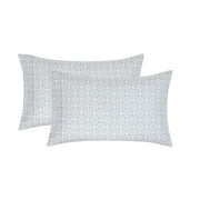 Mainstays Super Soft Brushed Microfiber Pillowcase Set, Gray Medallion, Standard/Queen, 2 Piece