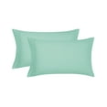 thumbnail image 1 of Mainstays Super Soft Brushed Microfiber Pillowcase Set, Green Mint, Standard/Queen, 2 Piece, 1 of 7
