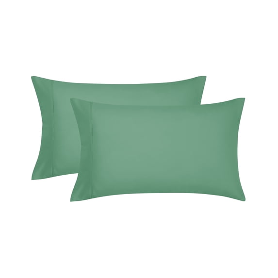 Mainstays Super Soft Brushed Microfiber Pillowcase Set, Green Sage, Standard/Queen, 2 Piece