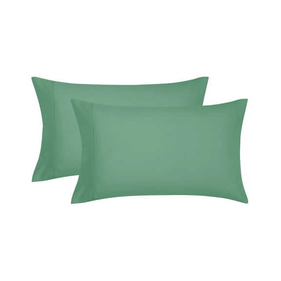 Mainstays Super Soft Brushed Microfiber Pillowcase Set, Green Sage, Standard/Queen, 2 Piece