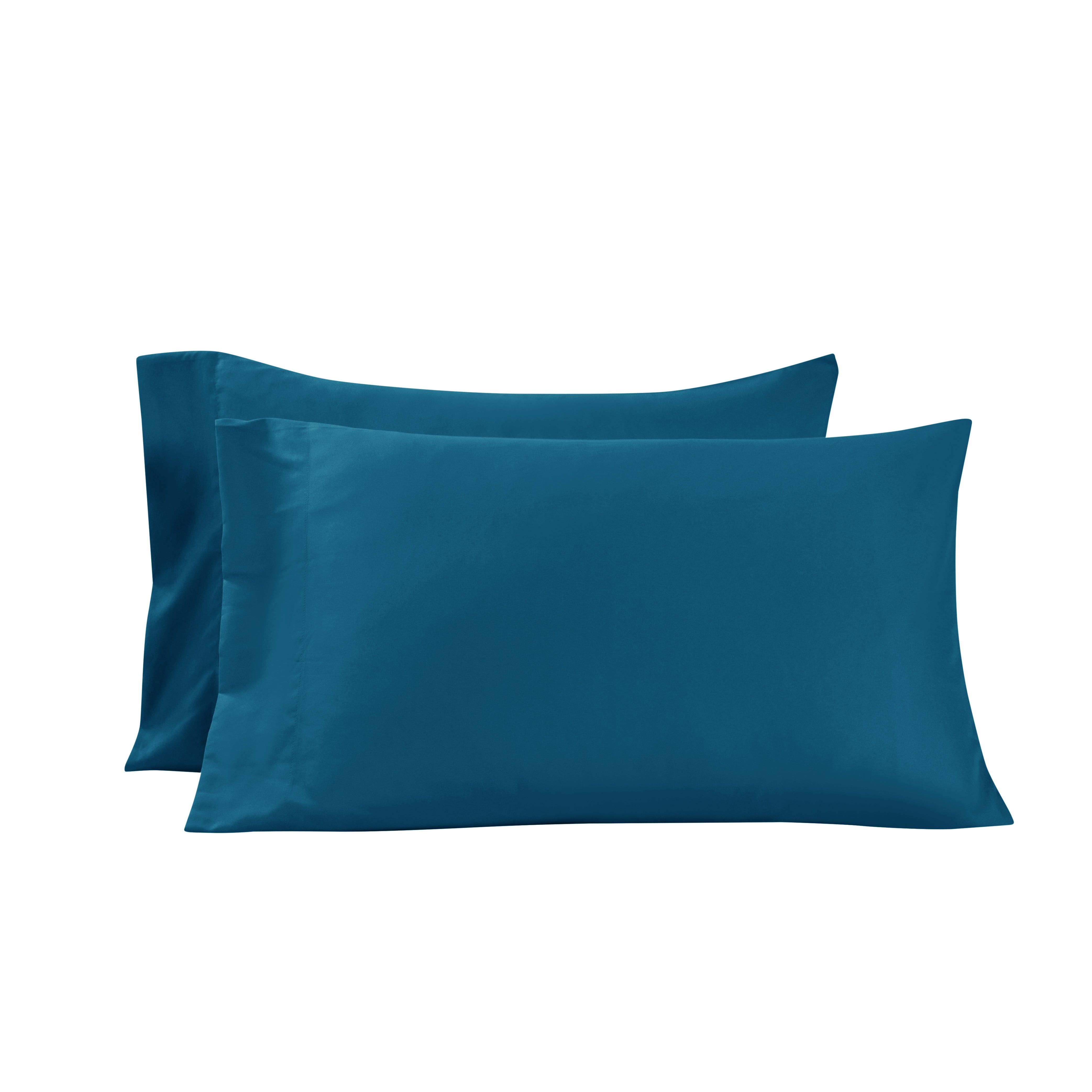 Mainstays Super Soft Brushed Microfiber Pillowcase Set, King, Dark Teal, 2 Piece