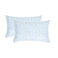 thumbnail image 1 of Mainstays Super Soft Brushed Microfiber Pillowcase Set, Light Blue Leaves, Standard/Queen, 2 Piece, 1 of 7