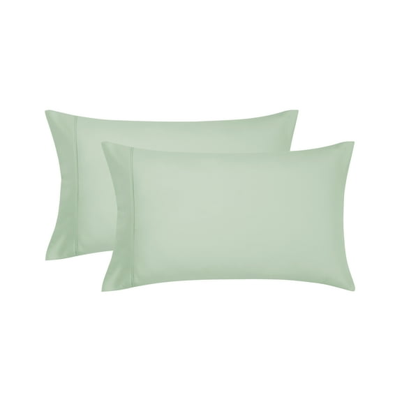 Mainstays Super Soft Brushed Microfiber Pillowcase Set, Light Green, King, 2 Piece
