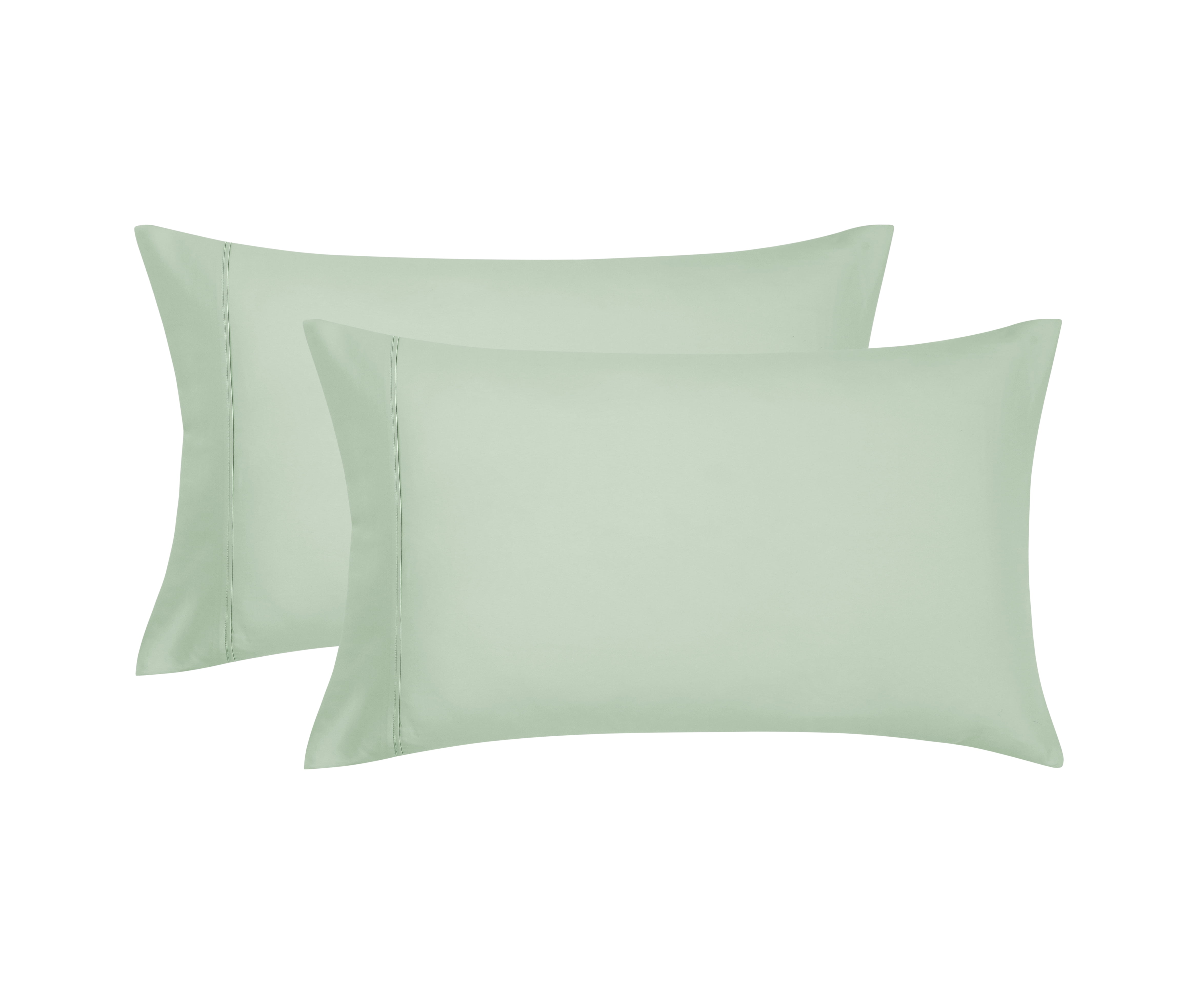 Mainstays Super Soft Brushed Microfiber Pillowcase Set, Light Green, Standard/Queen, 2 Piece
