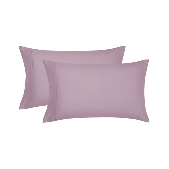 Mainstays Super Soft Brushed Microfiber Pillowcase Set, Light Purple, King, 2 Piece