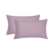 Mainstays Super Soft Brushed Microfiber Pillowcase Set, Light Purple, Standard/Queen, 2 Piece
