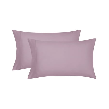 Mainstays Super Soft Brushed Microfiber Pillowcase Set, Light Purple, Standard/Queen, 2 Piece