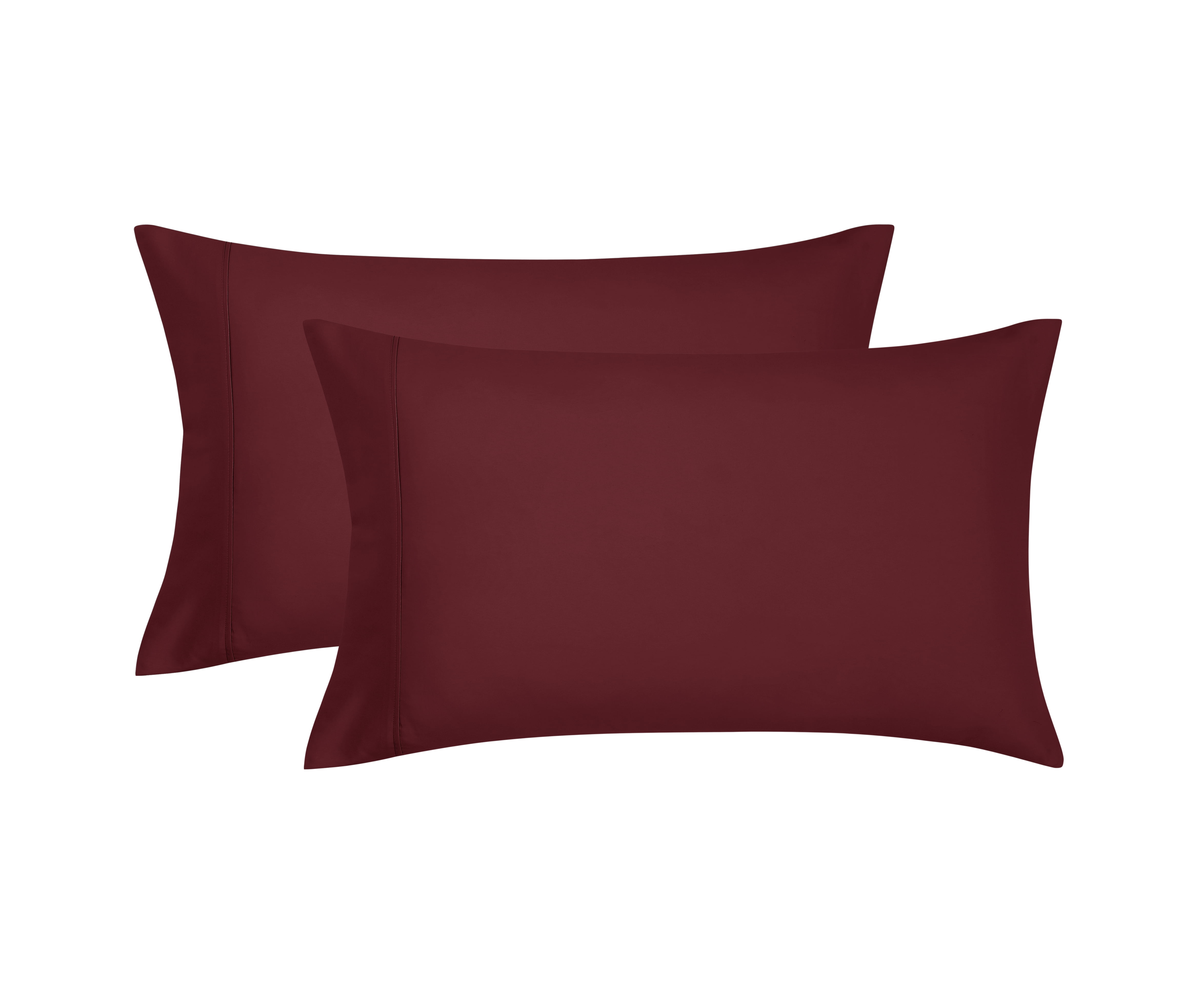Mainstays Super Soft Brushed Microfiber Pillowcase Set, Luscious Red Merlot, King, 2 Piece