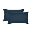 thumbnail image 1 of Mainstays Super Soft Brushed Microfiber Pillowcase Set, Navy Blue Embossed Stripe, King, 2 Piece, 1 of 6