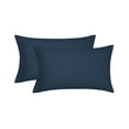 thumbnail image 1 of Mainstays Super Soft Brushed Microfiber Pillowcase Set, Navy Blue, King, 2 Piece, 1 of 7