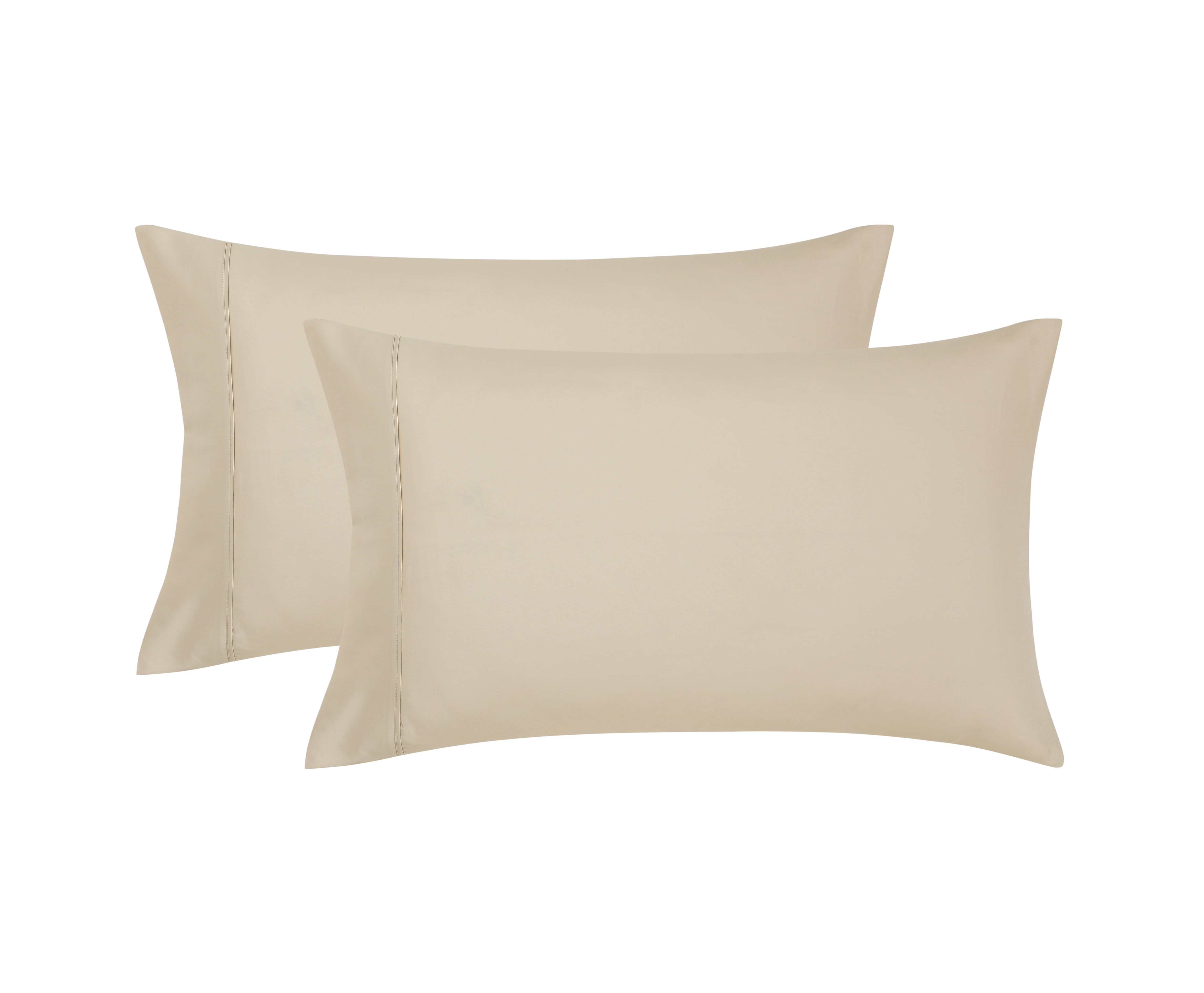 Mainstays Super Soft Brushed Microfiber Pillowcase Set, Papyrus Beige, Standard/Queen, 2 Piece