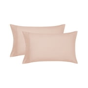 Mainstays Super Soft Brushed Microfiber Pillowcase Set, Pink Blush, Standard/Queen, 2 Piece