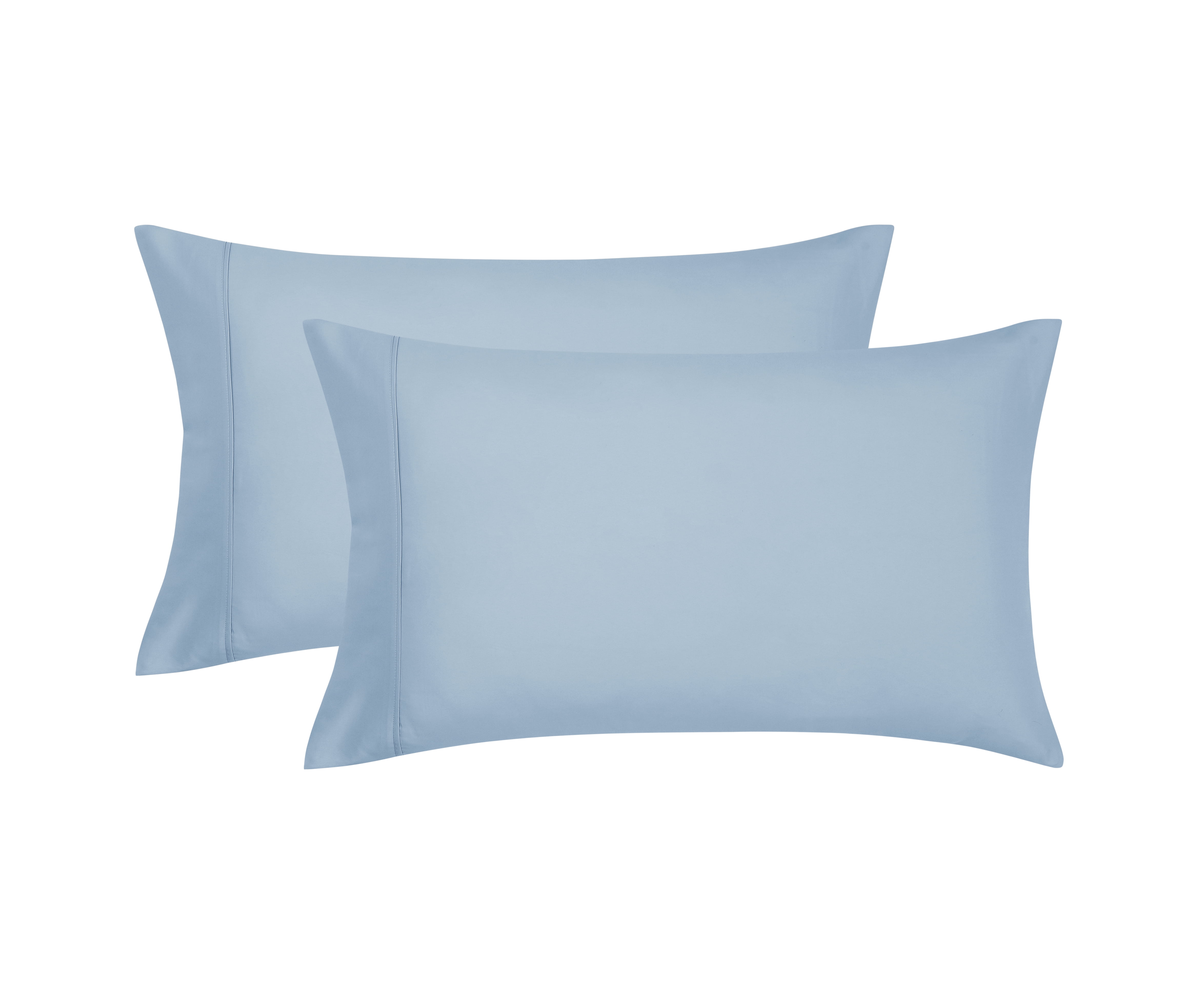 Mainstays Super Soft Brushed Microfiber Pillowcase Set, Placid Blue, Standard/Queen, 2 Piece