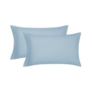 Mainstays Super Soft Brushed Microfiber Pillowcase Set, Placid Blue, Standard/Queen, 2 Piece