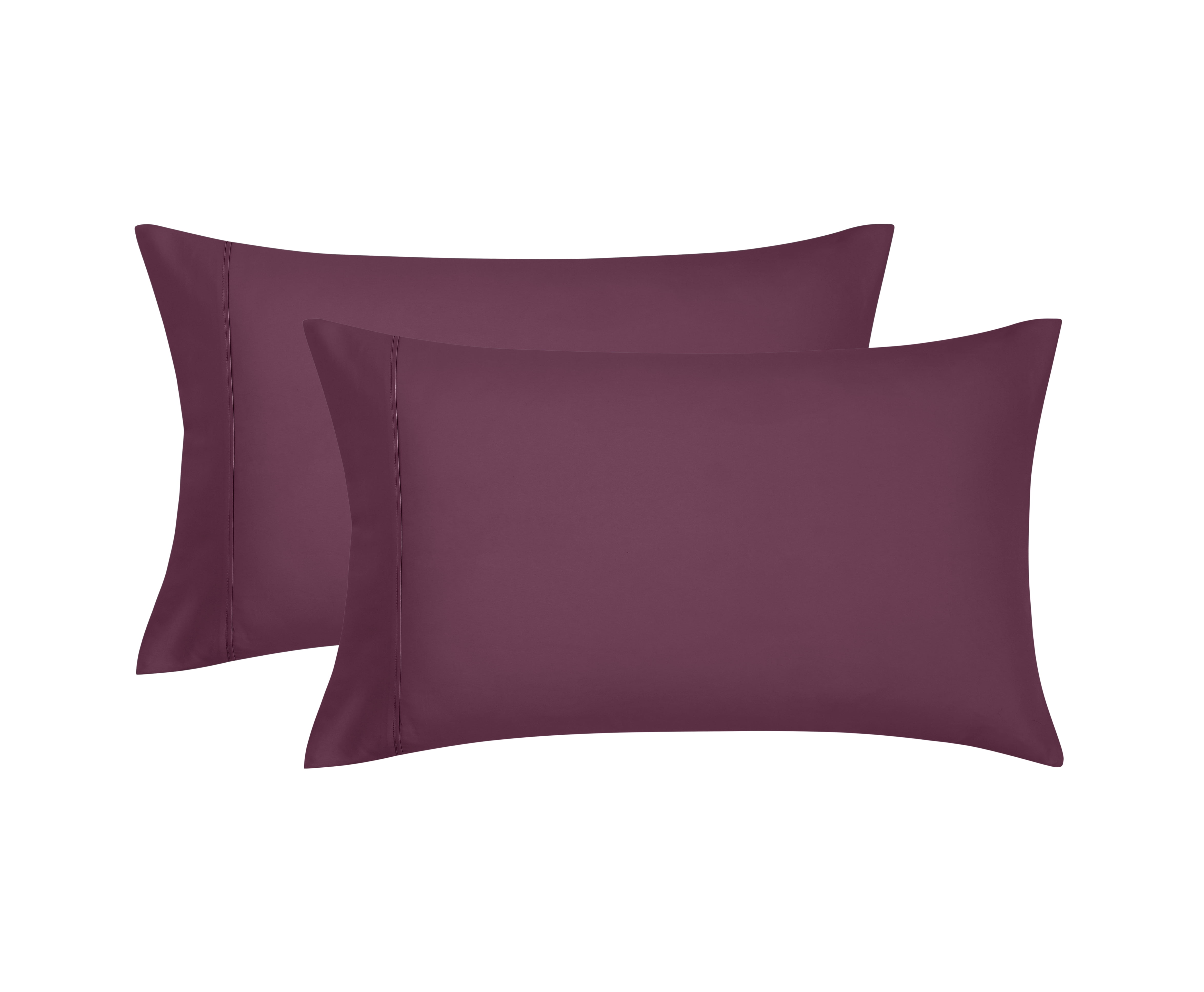 Mainstays Super Soft Brushed Microfiber Pillowcase Set, Purple Eggplant, Standard/Queen, 2 Piece