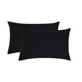 thumbnail image 1 of Mainstays Super Soft Brushed Microfiber Pillowcase Set, Rich Black, Standard/Queen, 2 Piece, 1 of 7