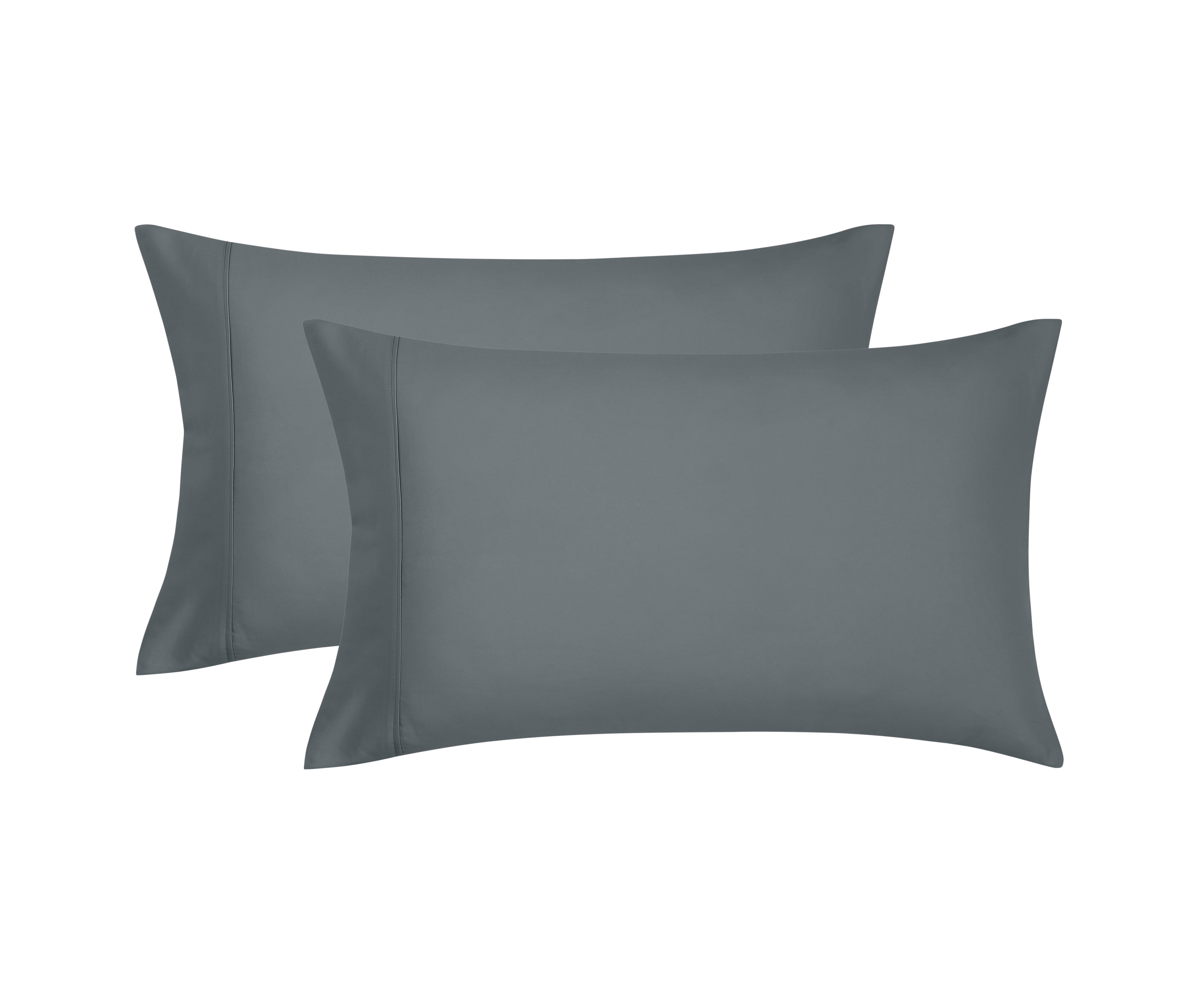 Mainstays Super Soft Brushed Microfiber Pillowcase Set, Soothing Gray, Standard/Queen, 2 Piece