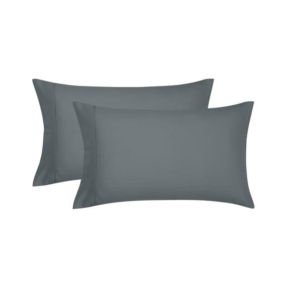 Mainstays Super Soft Brushed Microfiber Pillowcase Set, Soothing Gray, Standard/Queen, 2 Piece