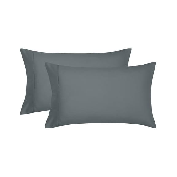 Mainstays Super Soft Brushed Microfiber Pillowcase Set, Soothing Gray, Standard/Queen, 2 Piece
