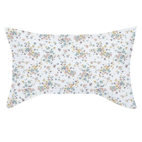 Mainstays Super Soft Brushed Microfiber Pillowcase Set, Standard/Queen, White Floral, 2 Piece