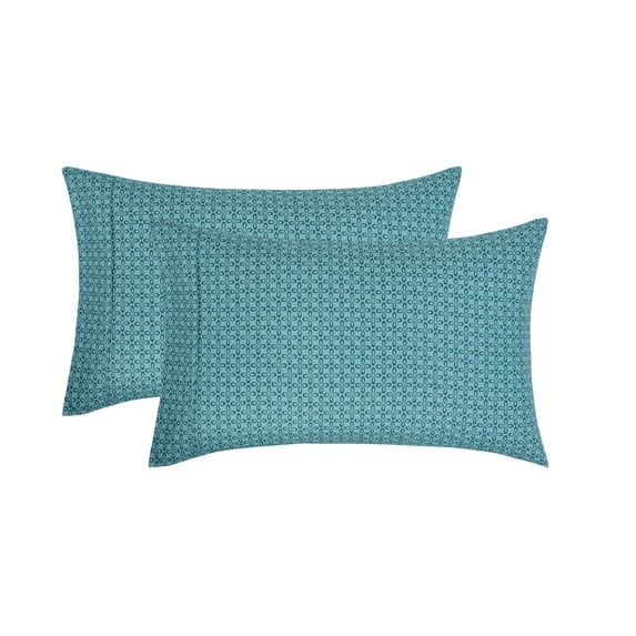 Mainstays Super Soft Brushed Microfiber Pillowcase Set, Teal Medallion, King, 2 Piece