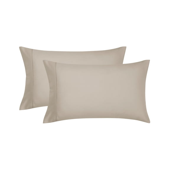Mainstays Super Soft Brushed Microfiber Pillowcase Set, Washed Tan, King, 2 Piece