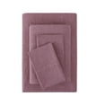 thumbnail image 1 of Mainstays Super Soft Faux Textured Microfiber Bed Sheet Set, Full, Lilac Bloom, 4 Piece, 1 of 11
