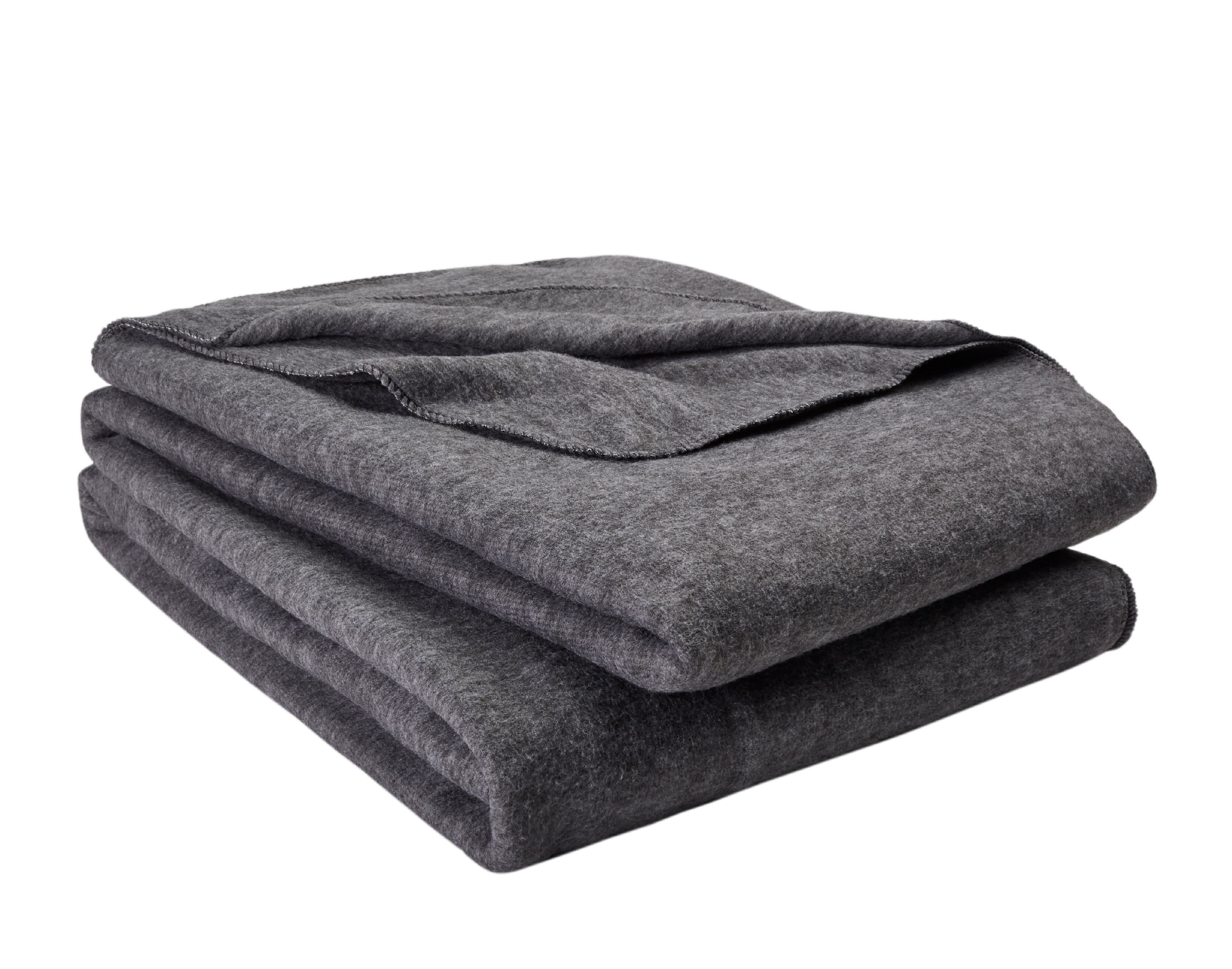 SOFTCARE Fleece Bed Blanket, All-Season,Anti-Static,Thicken 350GSM Warm  Fuzzy Blanket Lightweight Thermal Blanket for Couch,Bed,and Sofa-Dark Grey
