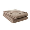 thumbnail image 1 of Mainstays Super Soft Fleece Bed Blanket, Twin/Twin Xl, Tan, 1 of 2