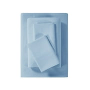 Mainstays Super Soft High Quality Brushed Microfiber Bed Sheet Set, Full, Placid Blue, 4 Piece