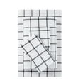 thumbnail image 1 of Mainstays Super Soft High Quality Brushed Microfiber Bed Sheet Set, Full, White Windowpane, 4 Piece, 1 of 15