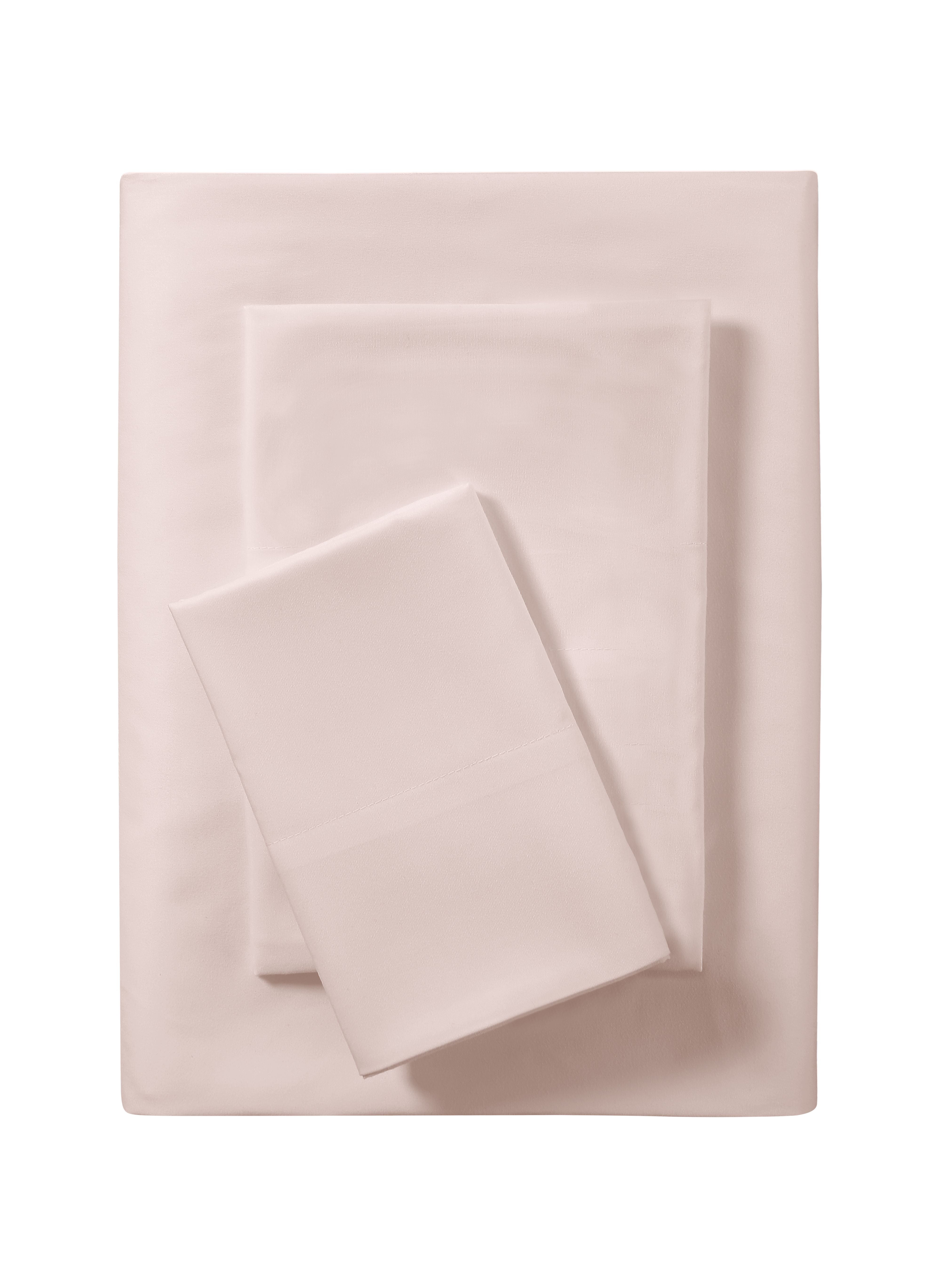 Mainstays Super Soft High Quality Brushed Microfiber Bed Sheet Set, Twin-XL, Pink Blush, 3 Piece