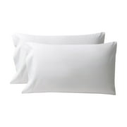 Mainstays Super Soft High Quality Brushed Microfiber Pillowcase Set, Std/Queen, Arctic White, 2 Piece
