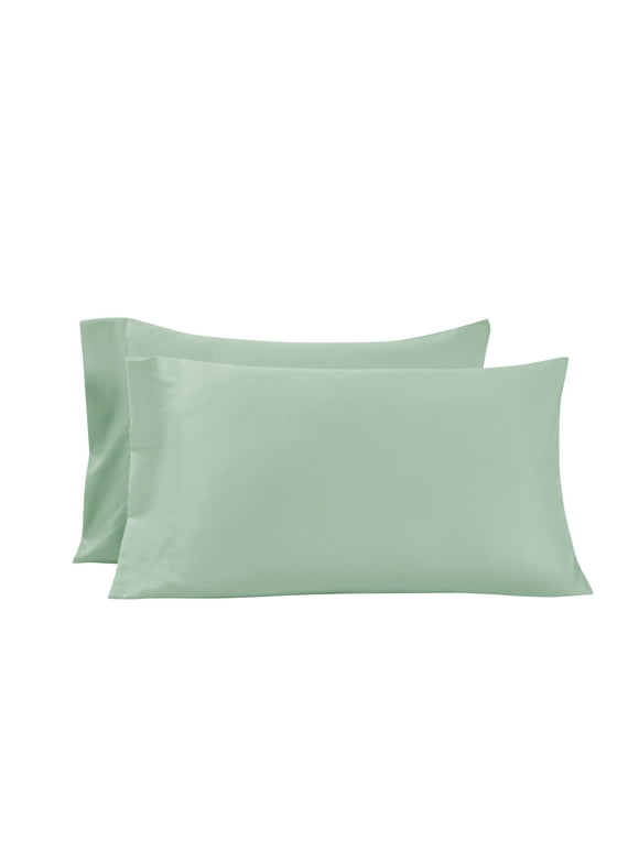 Mainstays Super Soft High Quality Brushed Microfiber Pillowcase Set, Std/Queen, Soft Sea, 2 Piece